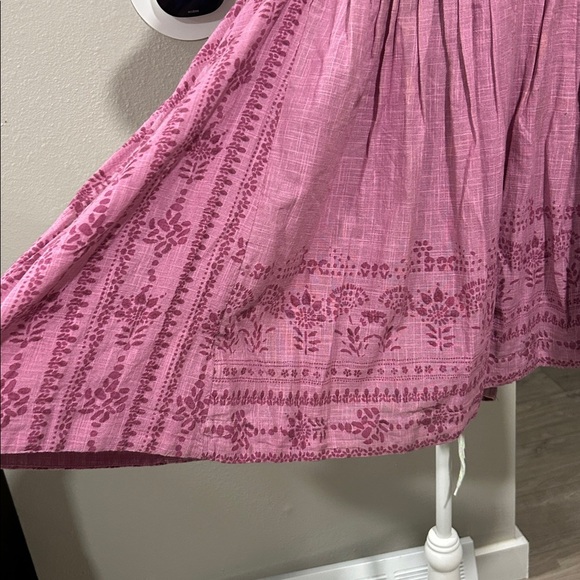 Free People Cutie Pie Romper In Azalea Combo Pink Embroidered Boho Romper Size L - Picture 6 of 16